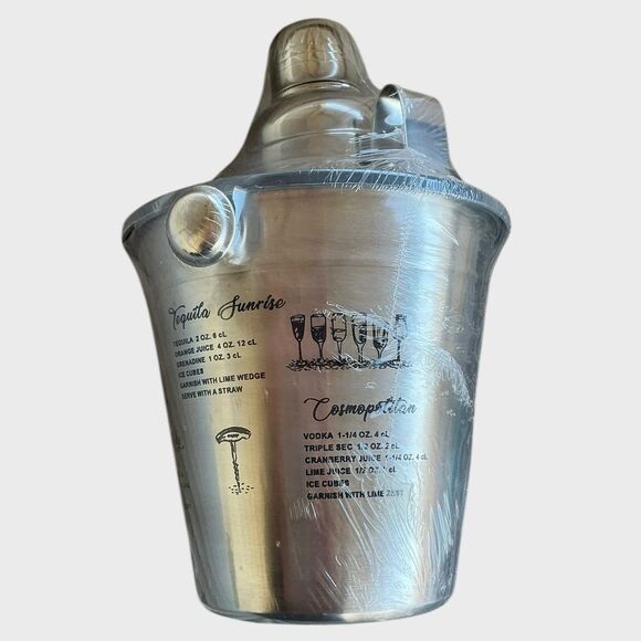 Cocktail Party Drink Mixer Shaker Ice Bucket Gift Set - Picture 11 of 11